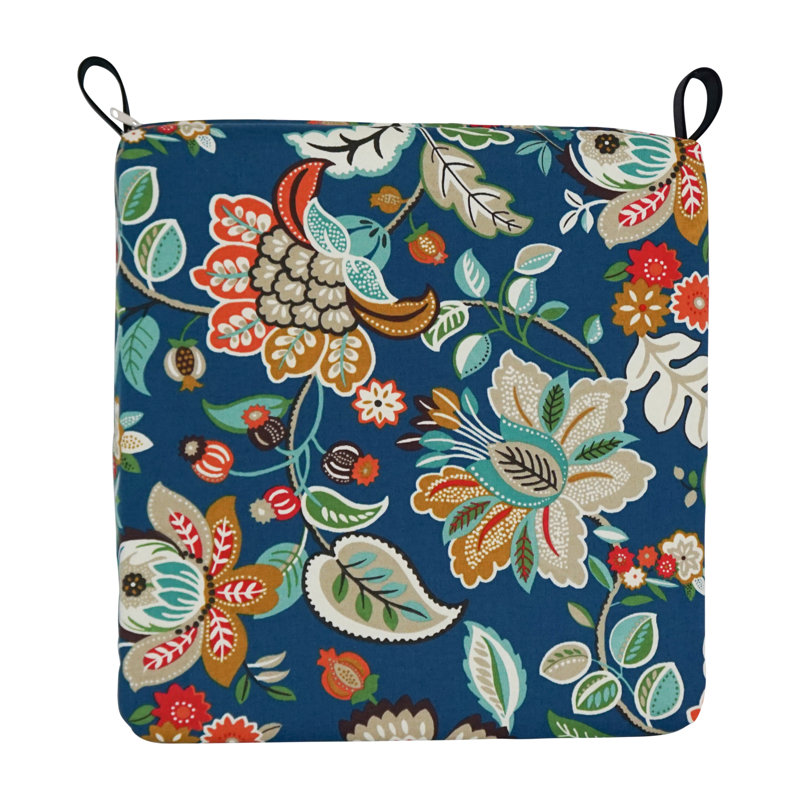 Outdoor 3'' Seat Cushion, Telfair Peacock