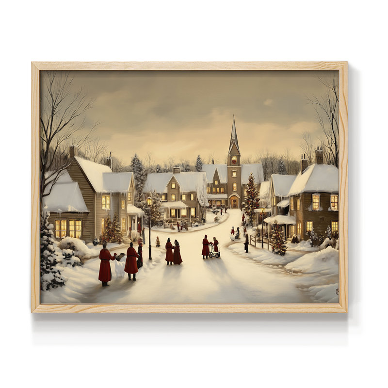 Art de Noël - CMxxix - reproduction encadrée - réversible, H 16 po x l 20 po, Naturel