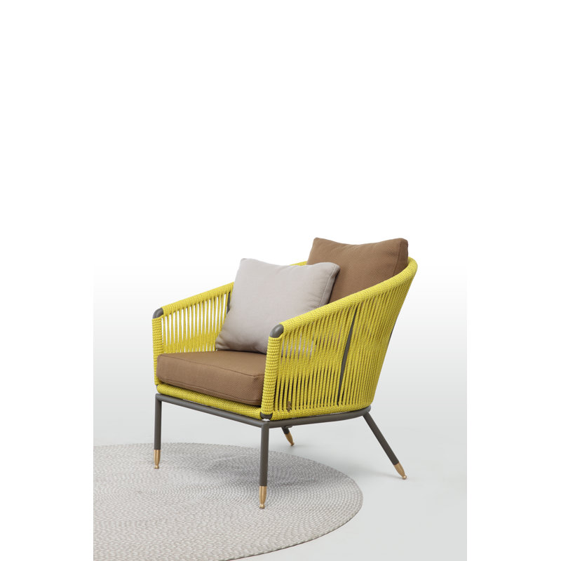 Outdoor Lounge Chair, Beige Gray, Sand Beige Flat Ropetek
