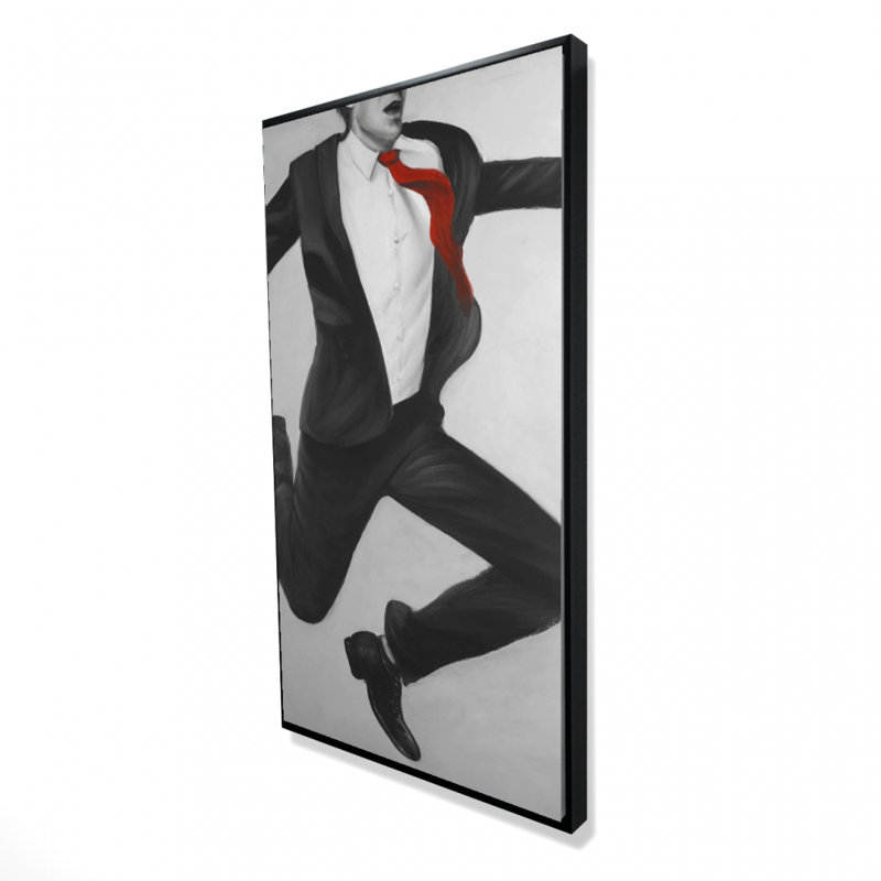 Happy classic man - Figurative Office Framed Canvas Decor
