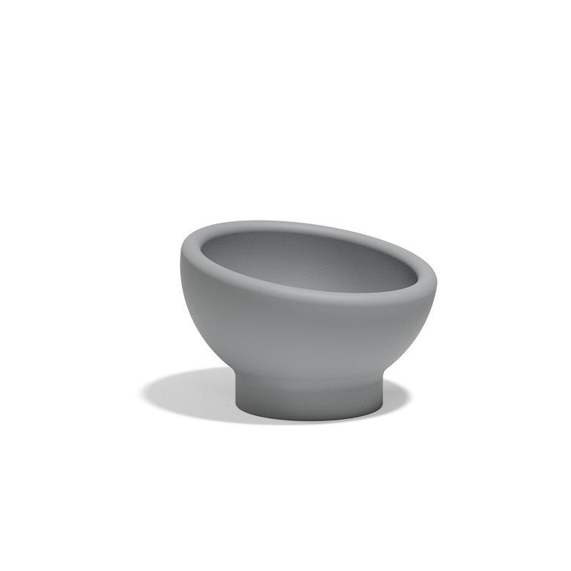 Luna Planter, 16.25" H x 23.5" W x 23.5" D, Gray