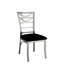 Chaise d'appoint rembourrée noire Kropf