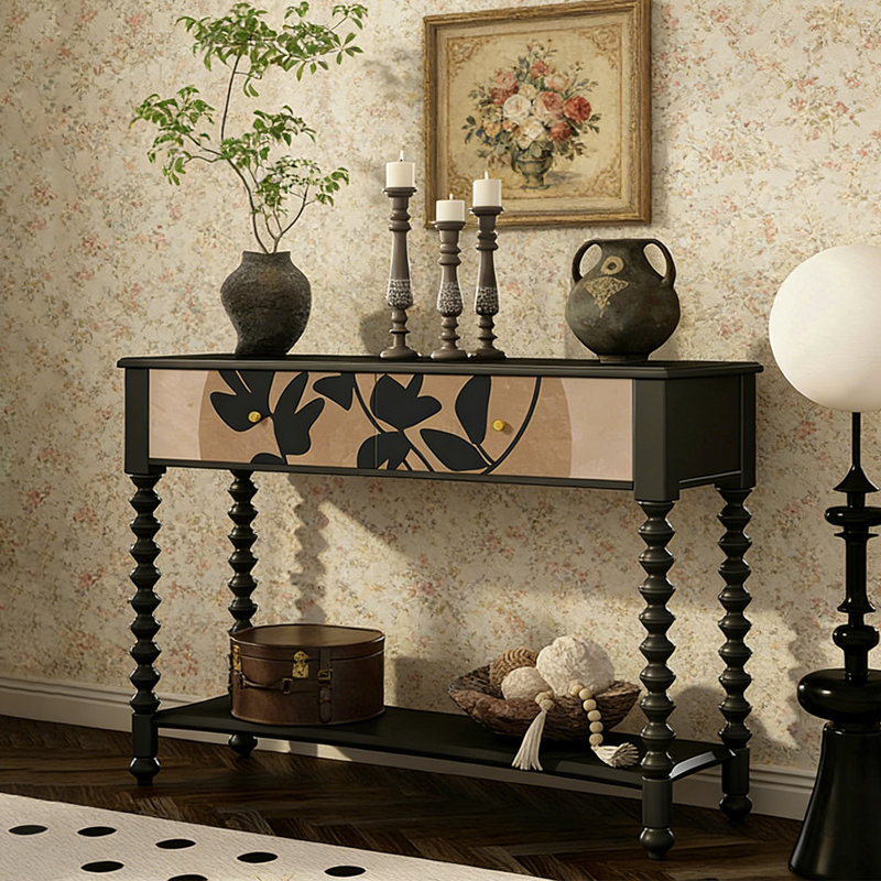 Roman Column Creative Drawers Console Table