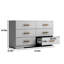Commode de chambre à coucher avec 6 tiroirs de rangement-306770920