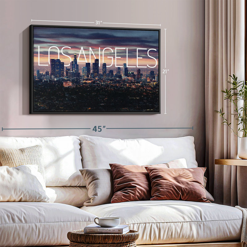 "Los Angeles Vibes Wall Art", H 21 po x l 31 po