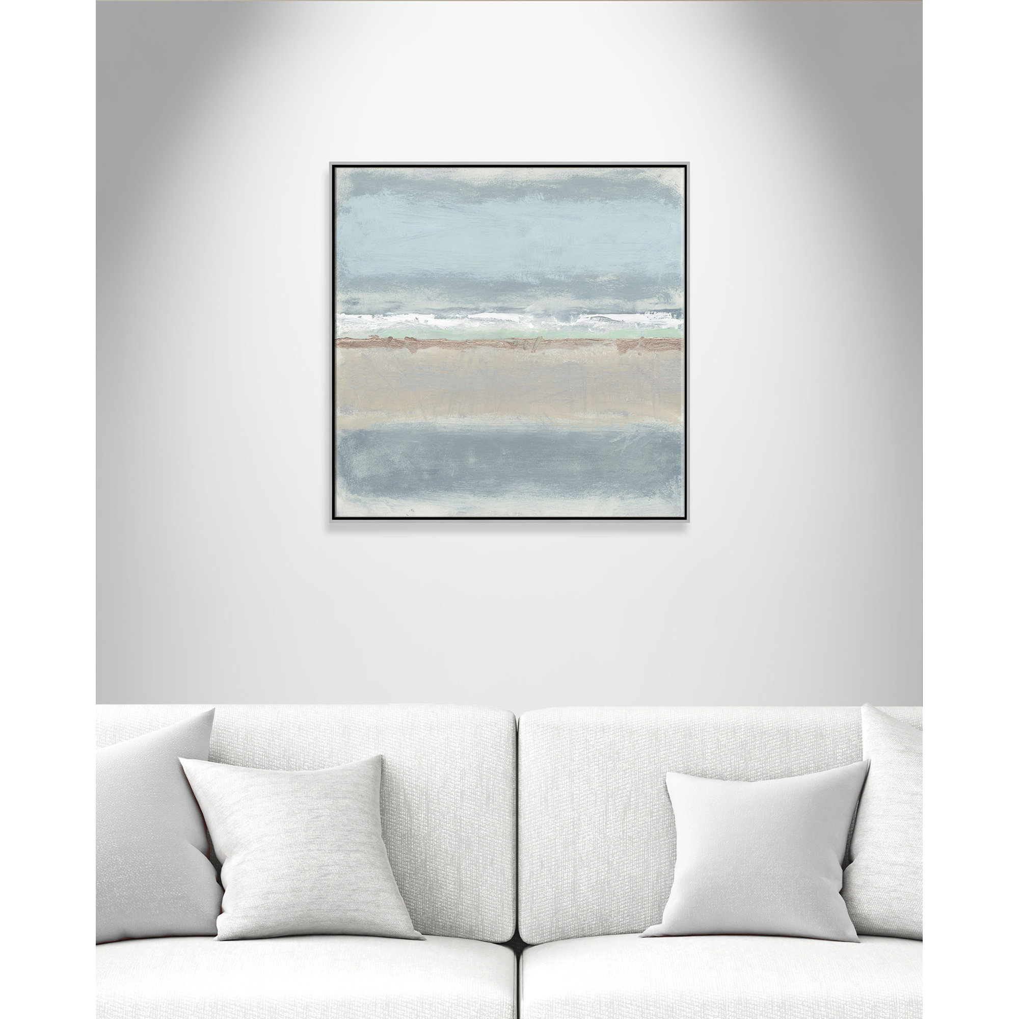 Dandelion 2 - Painting Print on Canvas by Filippo Ioco, 36" H x 36" W x 2" D, Silver