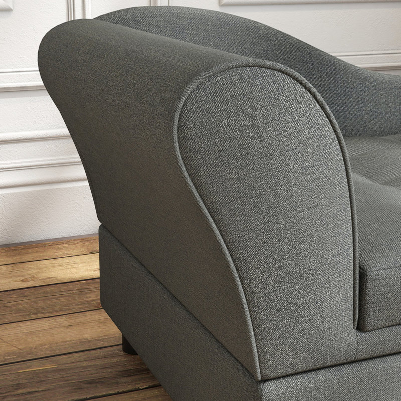 Lit pour animaux de compagnie pour petits chiens de taille moyenne, de couleur grise, coussin épais de 3 po, espace de rangement caché, assemblage simple et siège confortable