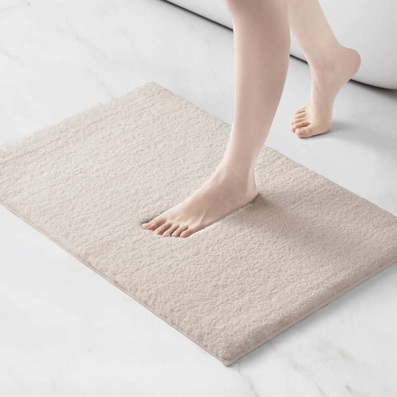 Tapis pour salle de bain Marshmallow, Rectangle - 76 cm L x 51 cm l, Taupe