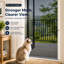 Porte moustiquaire enroulable blanche RS6 81-91 cm (L) x 203 cm (H), idéale pour les animaux, sans risque de pincement, installation facile, largeur réglable, fermeture éclair coupe-vent, robuste.-127122521