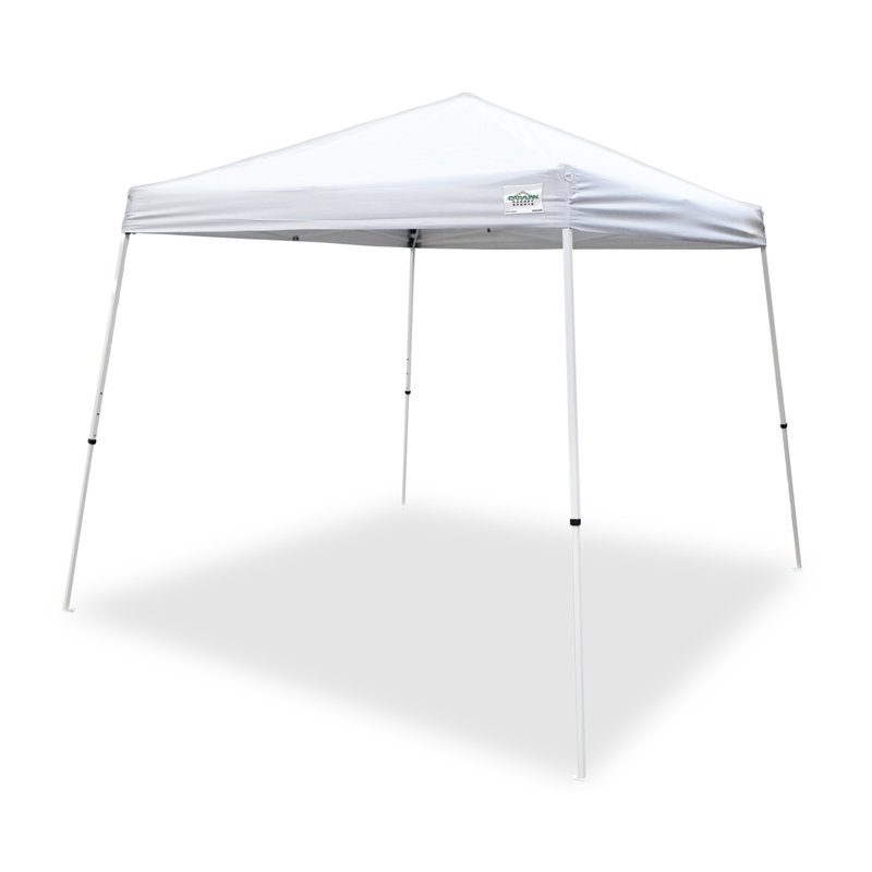 V-Series 120 Ft. W x 120 Ft. D Steel Pop-Up Canopy, 12' W x 12'D, White
