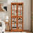 Exquisite Display Cabinet With Glass Doors And Adjustable Shelves, Ideal For Showcasing Collectibles In Home Or Office Settings-1071271795