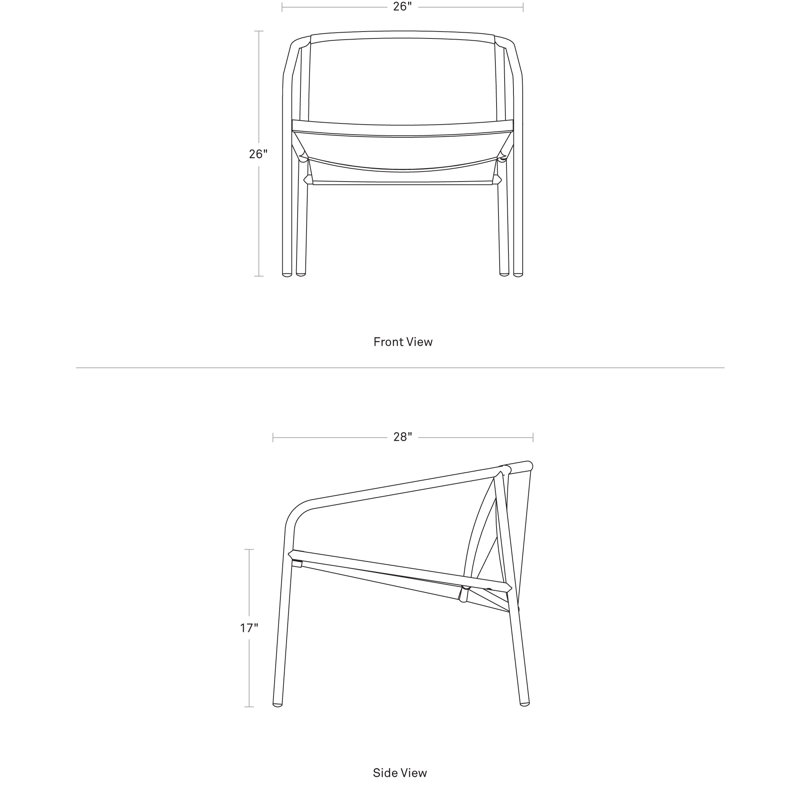 Lookout Outdoor Lounge Chair, Carbon