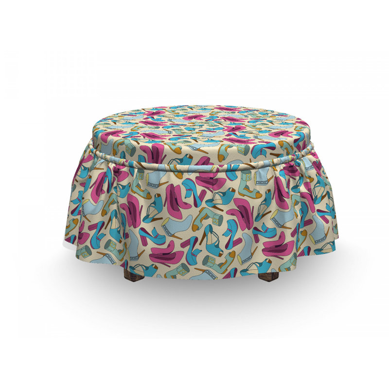 Housse pour repose-pieds féminin chaussures doodle
