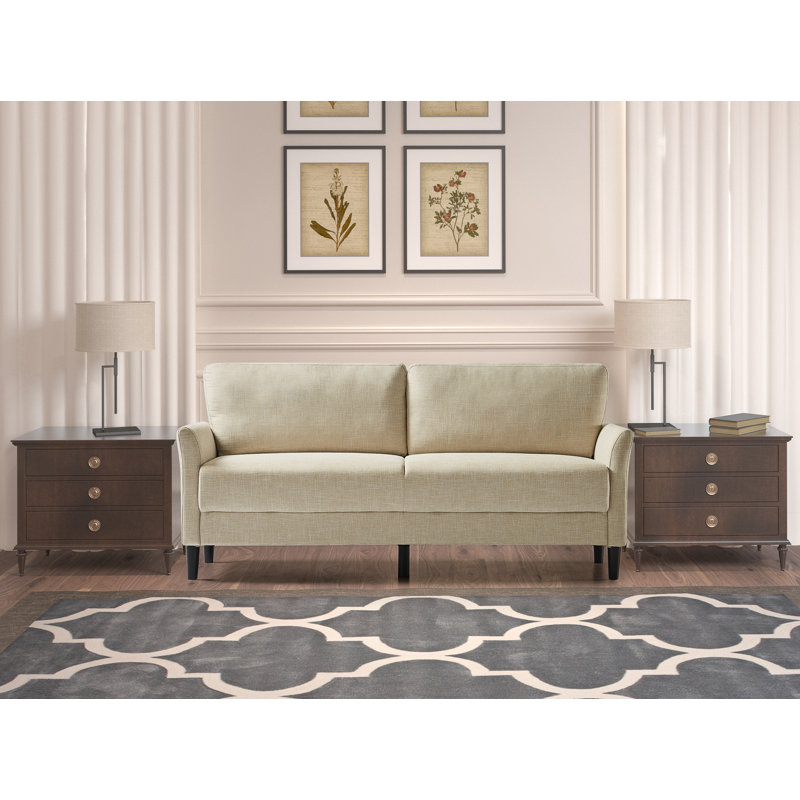 Canapé à accoudoirs évasés 75,38 po Asiha, Beige