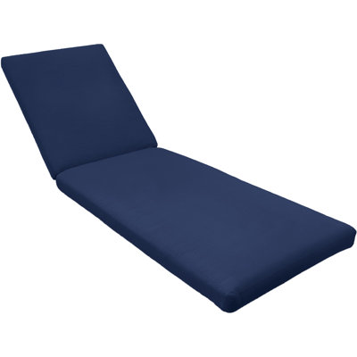 Eddie Bauer Sunbrella® Fabric 1-Piece Outdoor Knife Edge Chaise Cushion, 23"W x 75"L, Canvas Navy 