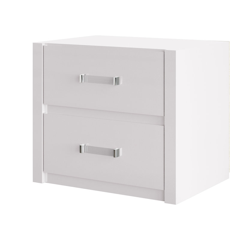Table de chevet en blanc, Blanc