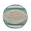 Pouf cylindrique en tissu fabriqué à la main Diamond, blanc et bleu sarcelle-1006633497