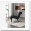 Chaise de salon en velours sans accoudoirs-1496763461