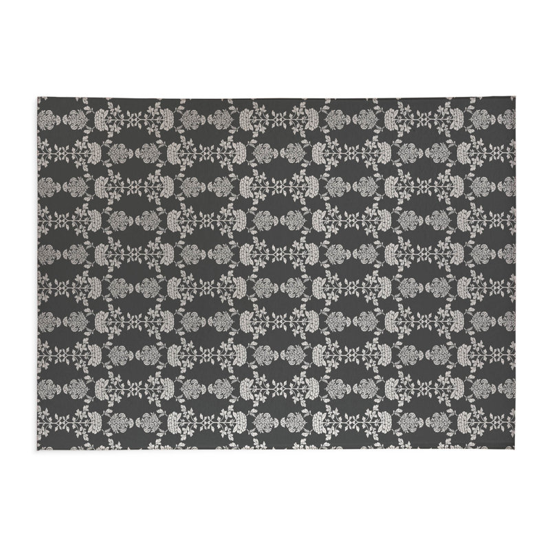 Tapis de cuisine à profil bas pia, Gris anthracite, Rectangle 5 pi x 7 pi