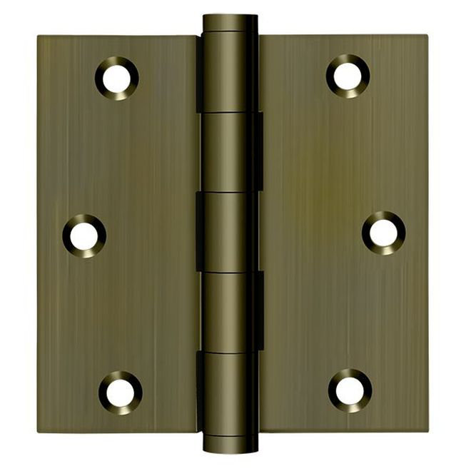 Butt Bearing Hinge, Antique Brass