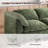  Modular Sectional Sofa With Movable Ottoman, L-shaped Couch With Removable Washable Cushion Covers, 9.8" Extra-thick Cushions, Tool-free Easy Assembly, Padded Armrests For Living Room, Green-656978867