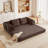 Foldable Modular Corduroy Sofa Bed Convertible Floor Couch , No Assembly Required for Living Room, Bedroom, or Office-128552532-127301836