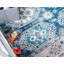 Tapis bleu à motif géométrique Dota-1581604805