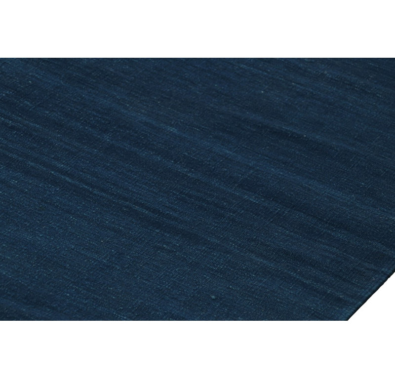 Cotton Geometric Area Rug in Blue, Rectangle 12' x 15'