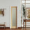 Portes dalles - 1 porte en verre givré de style contemporain avec portes intérieures en bois massif