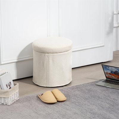 40cm Wide Solid Colour Footstool Ottoman