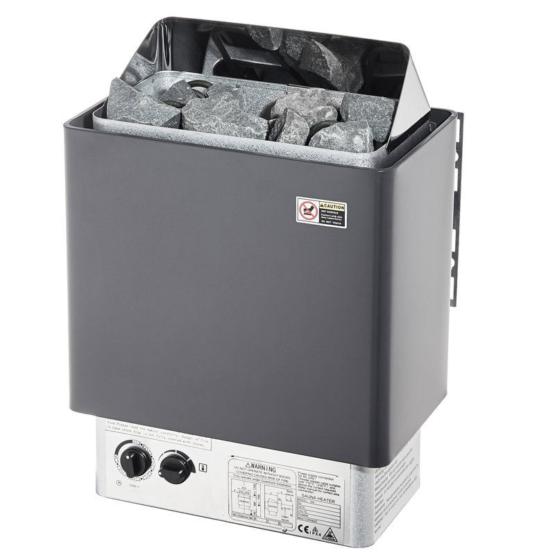 VEVOR 4.5KW Black and Silver Electric Sauna Heater with Timer