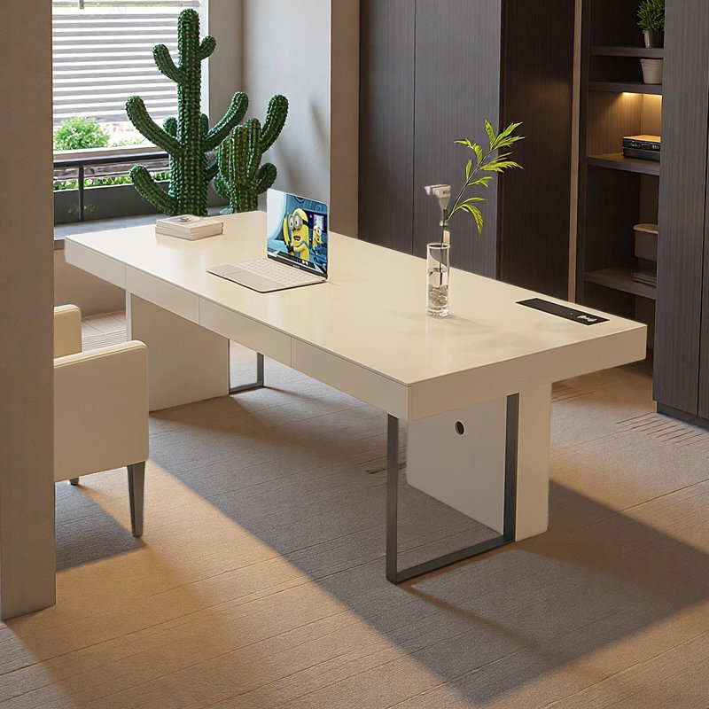 Italian-style office desk work surface, 29.53" H x 78.74" W x 31.5" D