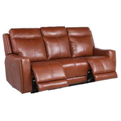 Roxen 82.5'' Power Reclining Leather Sofa with Articulating Headrest