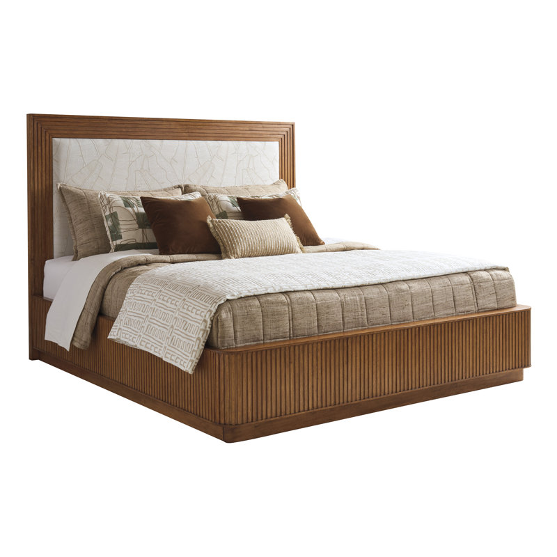 Tête de lit tapissier La Costa, Beige / Cannelle, Très grand
