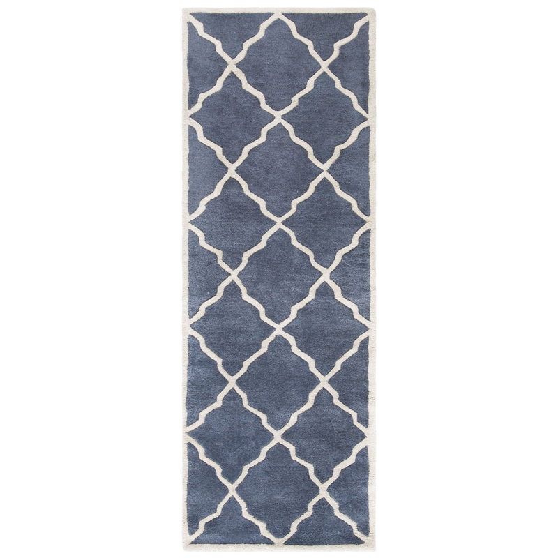 Carolene Hand Tufted Wool Geometric Rug, Runner 2'3" x 7'
