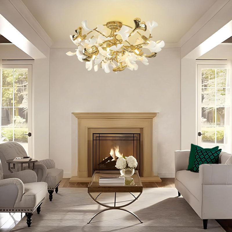 Plafonnier rond 31,5 pouces Ginkgo