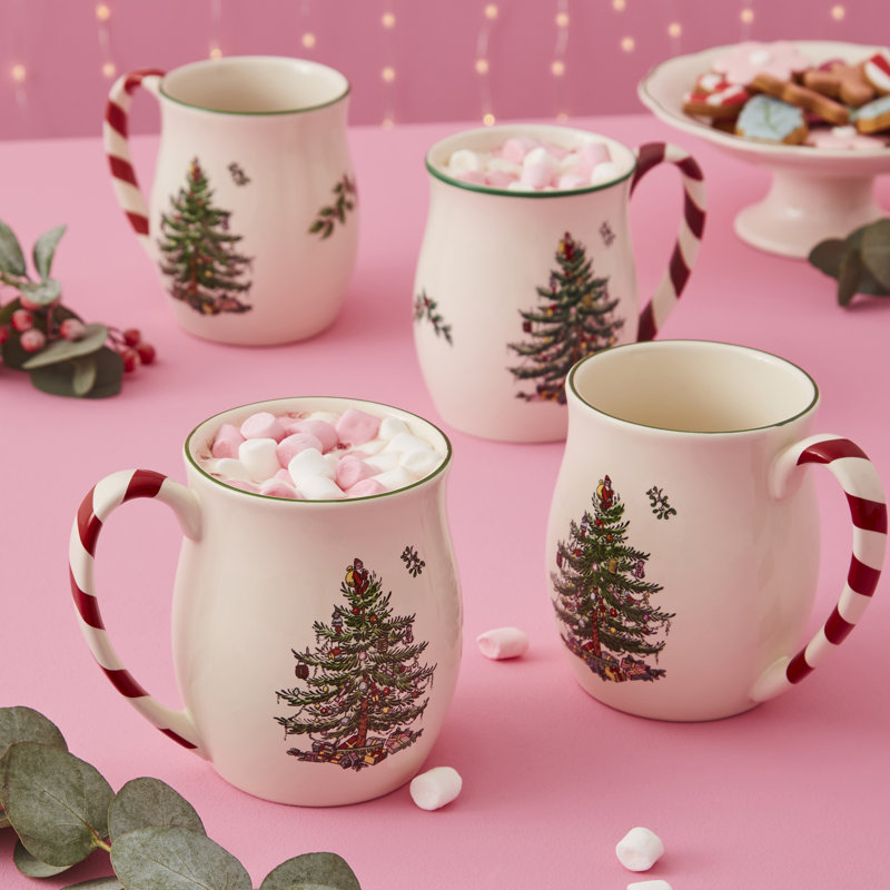 Spode, Christmas Tree - Candy Cane Peppermint Mugs