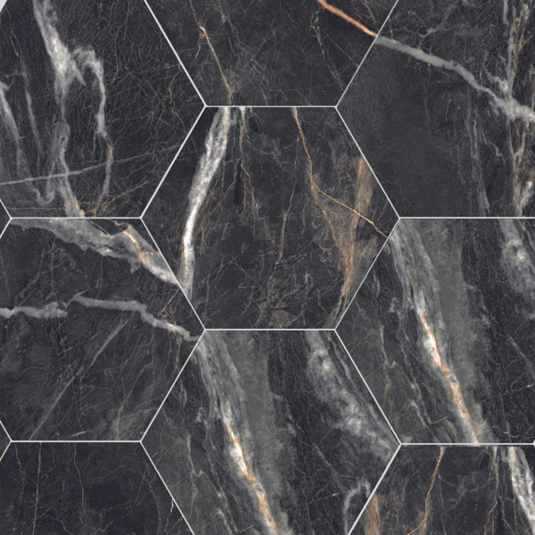 Oscuro 8" x 9" Marble Look Porcelain Tile