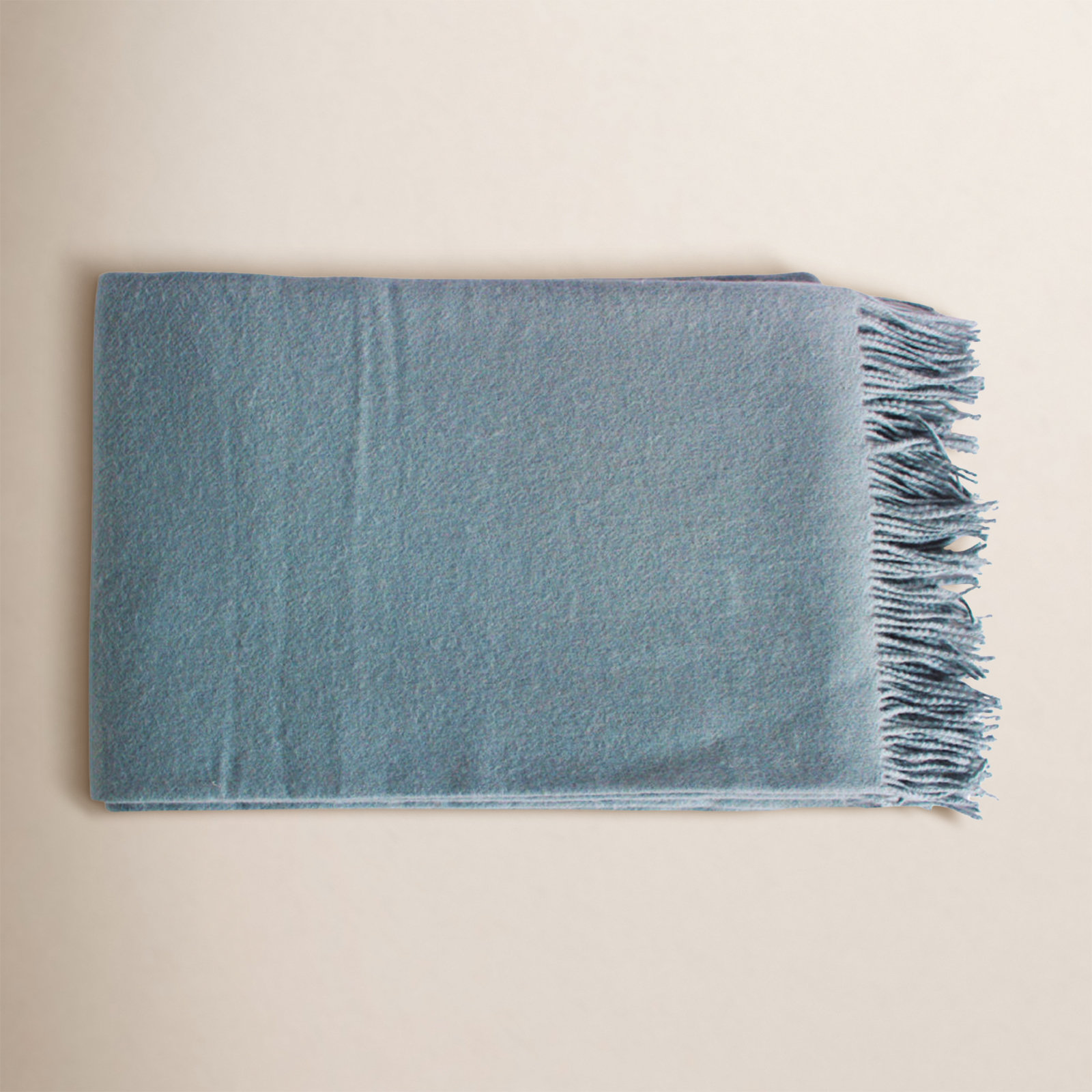 Campera Merino Wool Throw Blanket, Blue