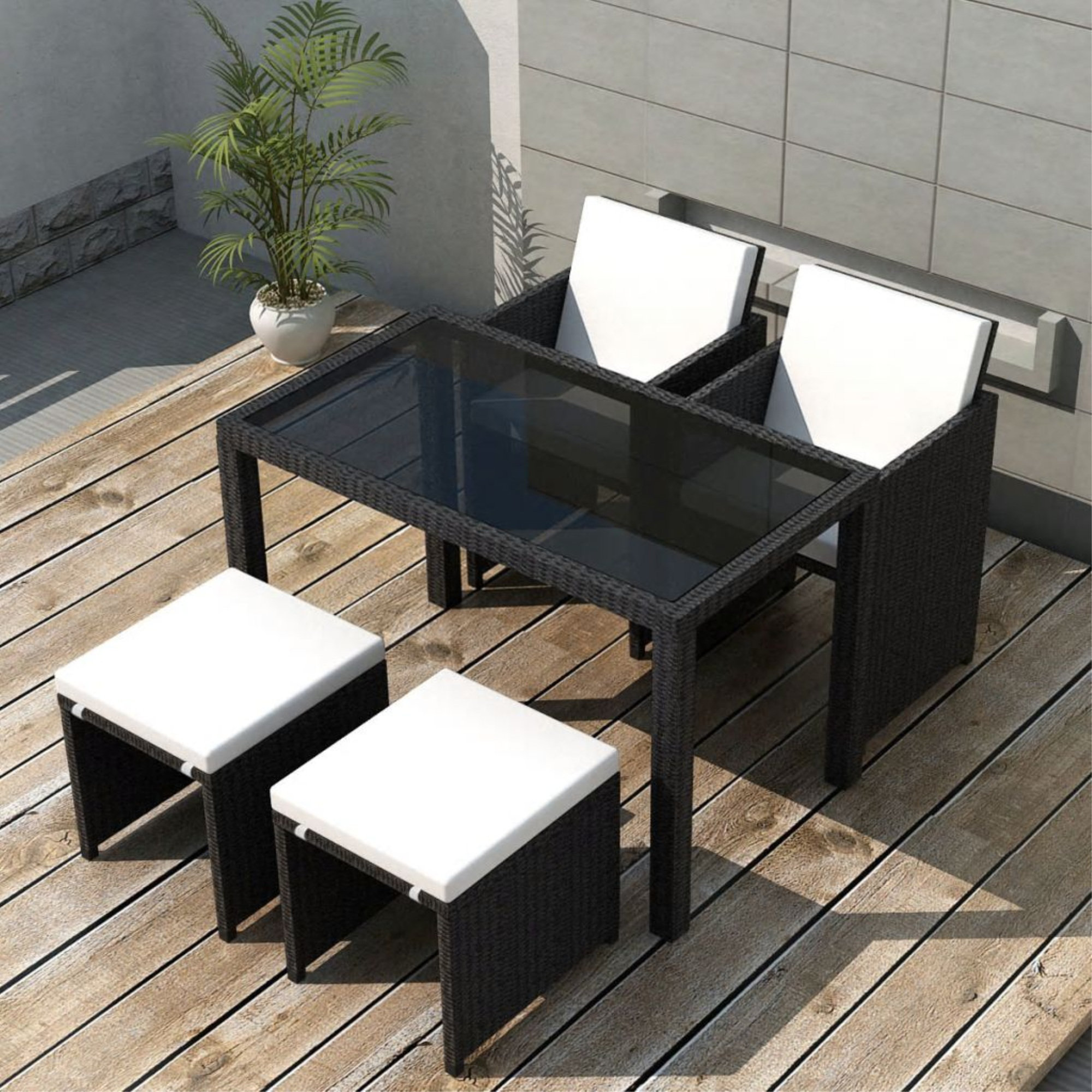 Napoli 9pc rattan online cube set