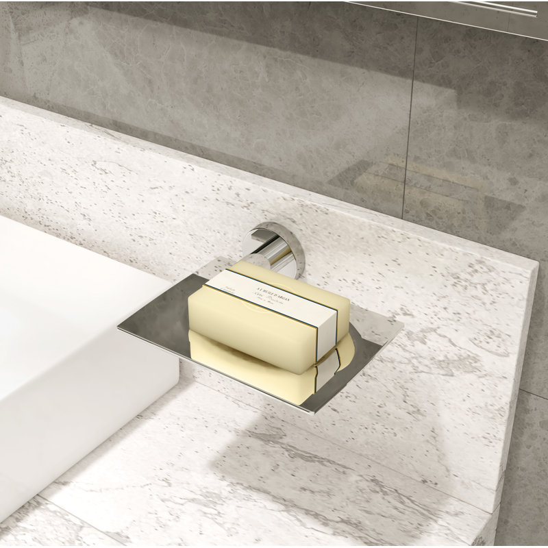 Porte-savon mural avec orifices de drainage Dia, Chrome