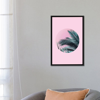 « palms on rose », impression sur toile