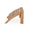 Chaise Adirondack en teck de catégorie A avec repose-pieds (ensemble de 2)