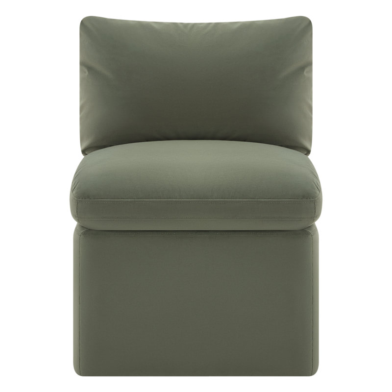 Chaise Malcolm, Velours Soren Olivine