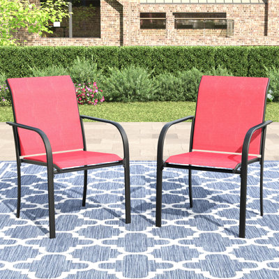 Outdoor Stackable Dining Chairs by Winston Porter