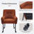 Anya 25.5" Wide Upholstered Armchair with Casters for Dining or Home Office（Set of 4）-673460250-673531630