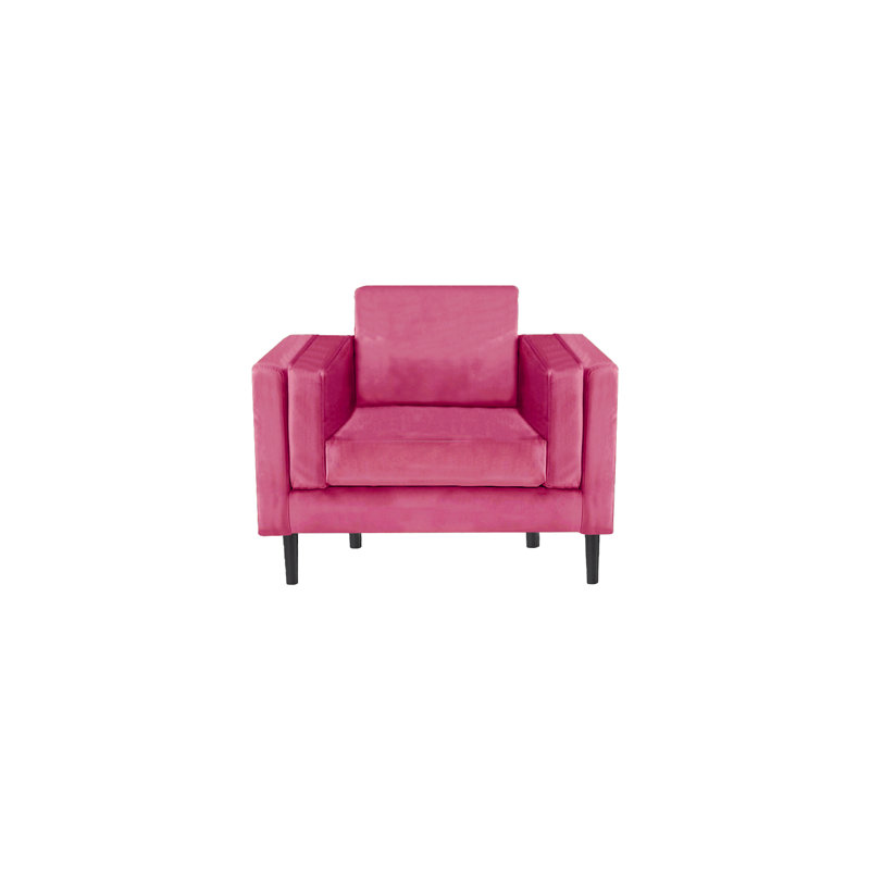 Deavian Velvet Armchair, Fushia