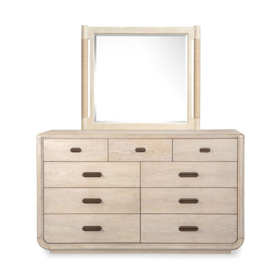 Drawer Dresser With Landscape Mirror