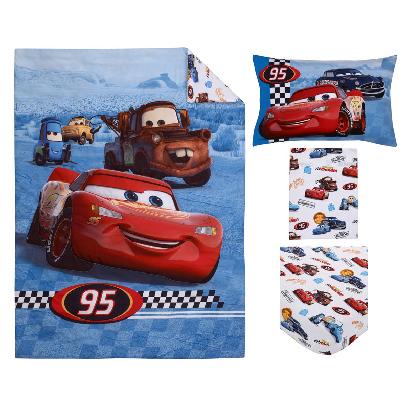 Disney Cars Radiator Springs Red and Blue Toddler Bedding Set
