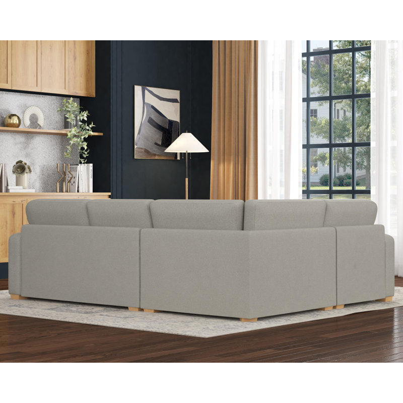 Theadford Corner with two seats, Fixed Back, Right Hand Facing, Steel Polyester